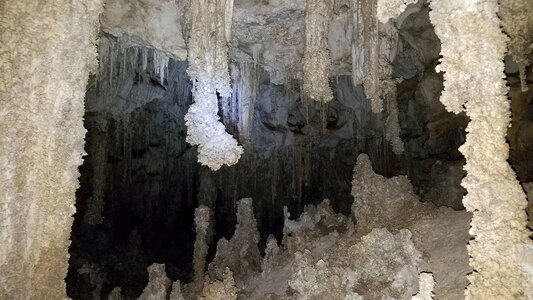 Cave darkness exploration photo