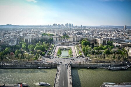 Paris View France Urban City Panorama Panoramic