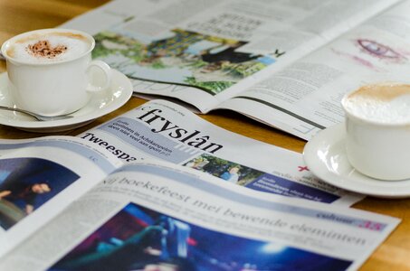 Daily newspaper coffee friesland photo