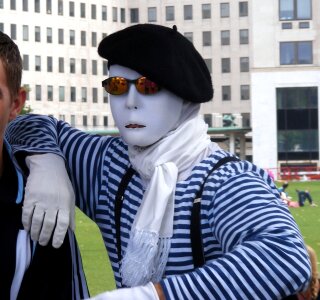 Beret face guy photo