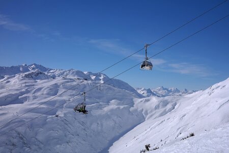 Arlberg winter mountains