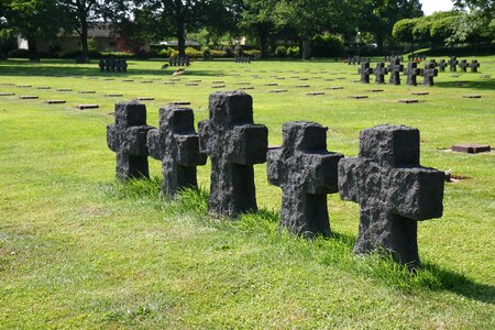 Cemetery normandy green cross