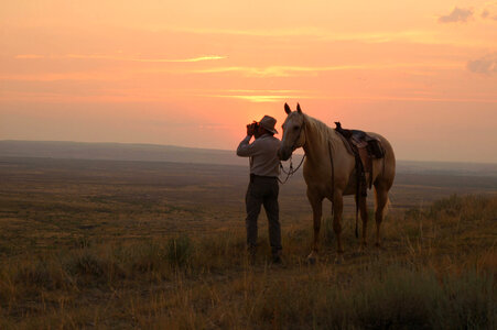 Park ranger patrolling on horseback-3