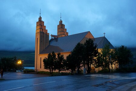 Iceland abendstimmung illuminated photo
