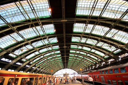 Railway station building platform photo