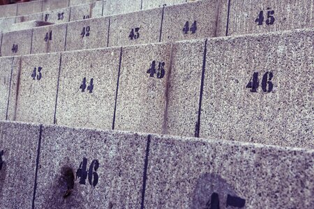 Cement numbers empty photo