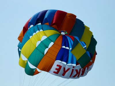 Parasailing controllable parachuting flying photo