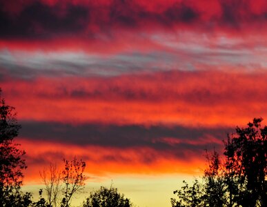 Sunrise cloud landscape photo