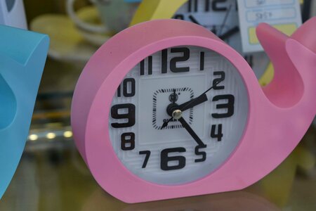 Number pink analog clock photo