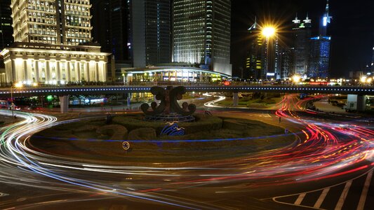 Shanghai pudong night view photo