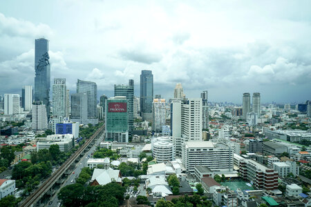Skyline and City View of Bangkok, Thailand photo