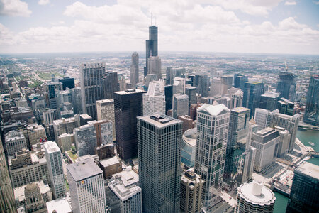 Aerial View of Chicago Downtown photo