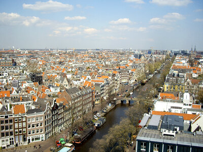 Urban Metro Cityscape of Amsterdam, Netherlands photo