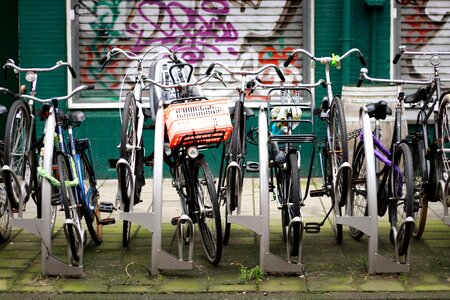 Asphalt bicycle city photo