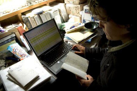 Computer female laptop
