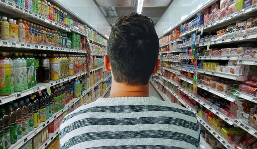 Man in Grocery Store photo