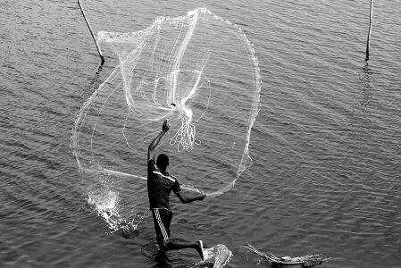 Fishing fisher fish net photo