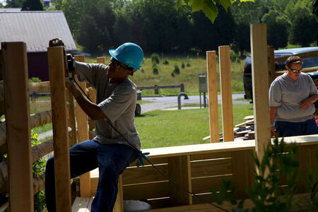 Construction of outdoor classroom-1