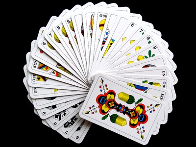 Playing cards strategy play photo
