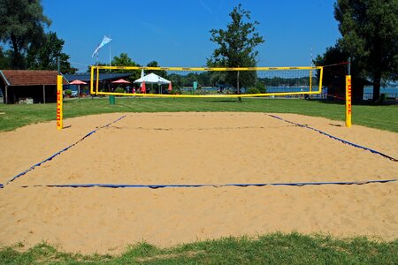 Beach volleyball volleyball field volleyball net photo