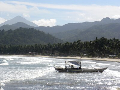 Sailing boat fishing photo