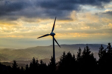 Wind power nature rotor blades photo