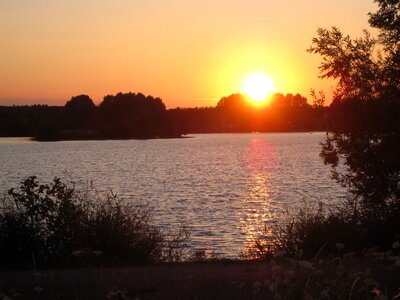 Silhouettes nature sunset photo