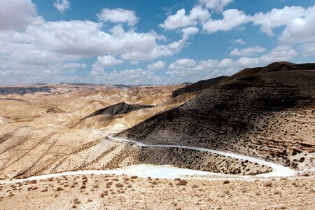 Deserts landscape road photo