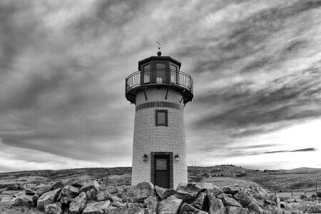 Clouds door rocks photo