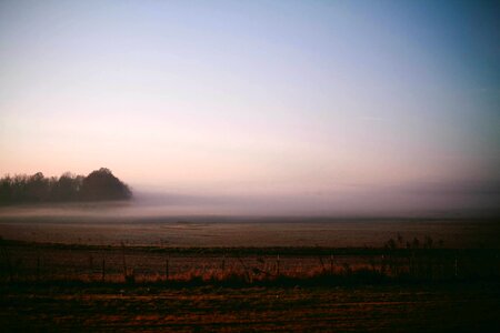 Fog nature early morning photo