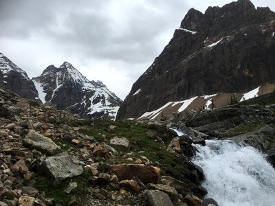 hiking trail in Opabin Plateau above Lake OHara photo