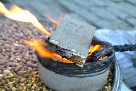Burning Coal Wood photo