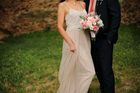 Nature bouquet bride photo