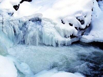 Frozen snow cold photo