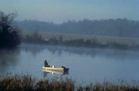 Boot fishery mist photo