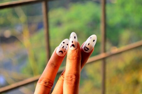 Smiley Faces Hand Nails 2 photo