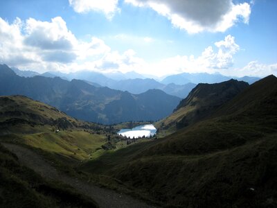 Summer mountaineering mountains