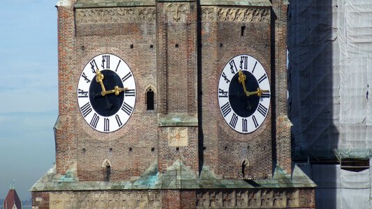 Frauenkirche dom clock tower photo