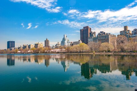 Buildings River Blue Sky photo