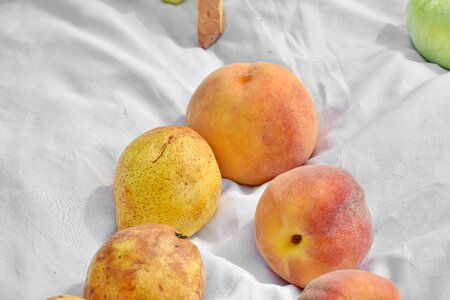 Fruit pears apricot photo