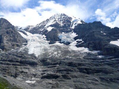 North face of Eiger mountain in the Jungfrau region photo