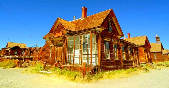 The wooden building old house architecture photo