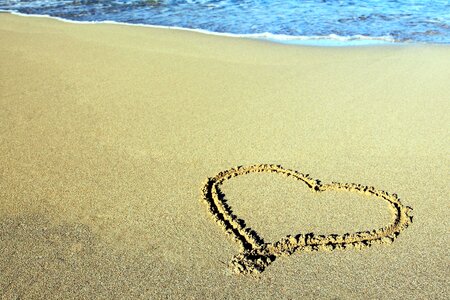 Beach heart love