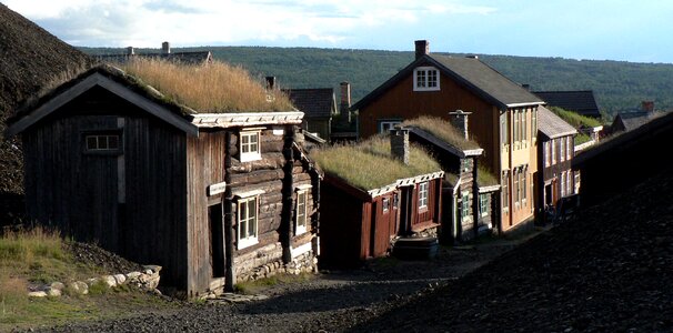 Røros street old houses