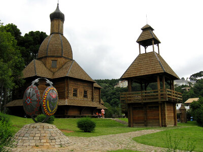 Ukrainian memorial at Tingui Park in Curitiba, Brazil photo