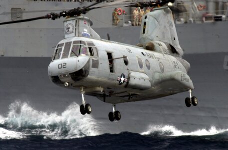 A CH-46 Sea Knight Helicopter photo