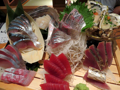 Raw Sliced Tuna Sashimi photo