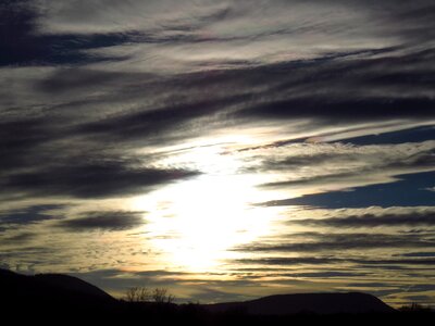 Sun golden clouds