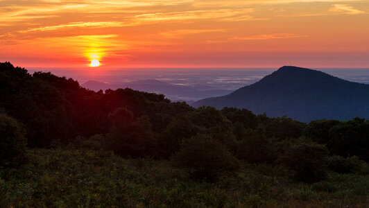 Sunrise over the Hills in Shenandoah National Park