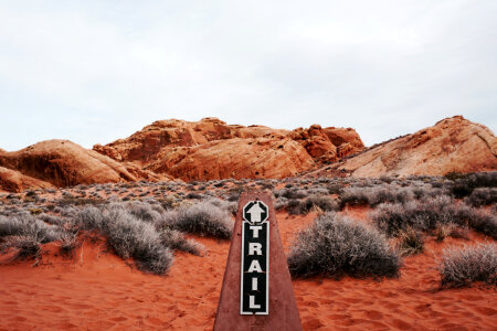 Start of the trail, Valley of Fire State Park, Nevada, USA photo